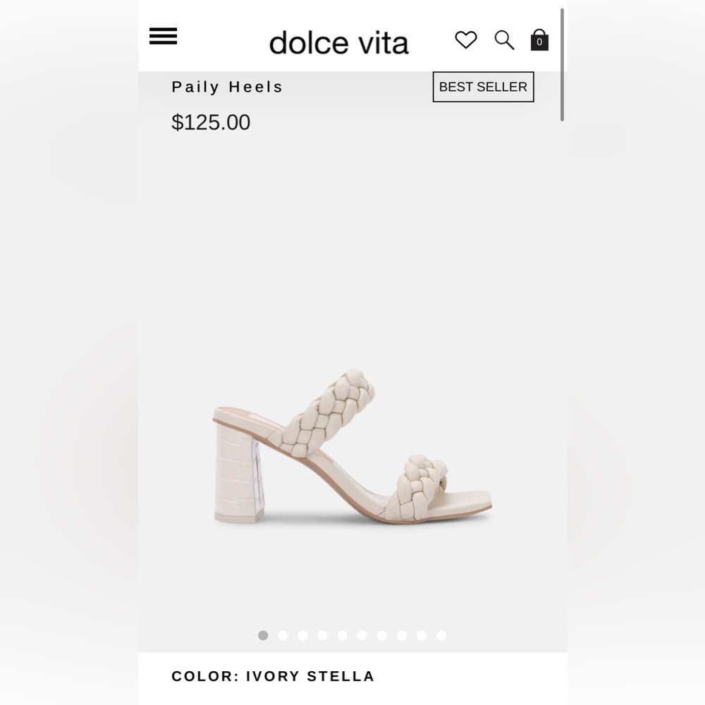 NWT Dolce Vita Tessa Heels in Ivory Stella